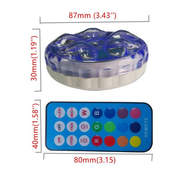 

underwater led colored lights ip68 waterproof rgb lamps for pond fountain aquarium swimming pool lighting with remote control