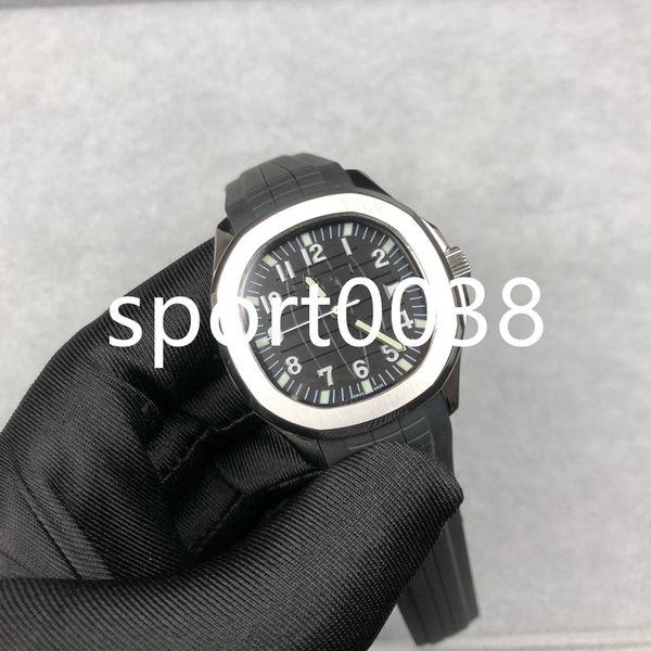 

new sports mens watch aquanaut 2813 automatic movement watches stainless steel case black dial 5167 mens wristwatches, Slivery;brown