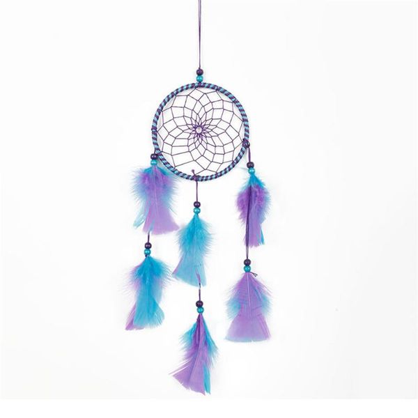 

decorative objects & figurines cm 3 color wind chimes handmade dream catcher net with feathers wall hanging dreamcatcher craft gift h