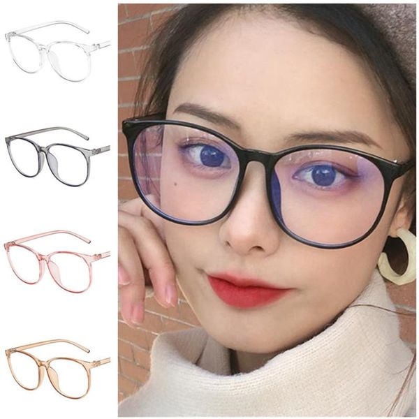

sunglasses women anti-blue glasses net red eyeglasses oversize frame spectacles flat eyewear, White;black