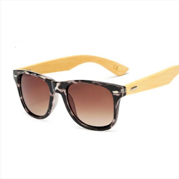 

fashion square sunglasses men wood bamboo sun glasses for women gradient mirror vintage retro leopard rivet nbsp oculos de, White;black