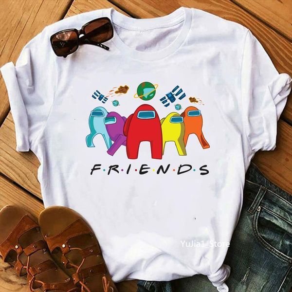 

video game and women mens t shirt friends graphic tshirts femme summer style clothes female harajuku, White;black