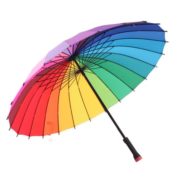 

umbrellas rainbow men golf umbrella large double creative travel waterproof windproof uv protection paraguas rain gear da60ys