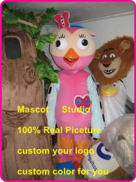 Costumi della mascotte Costume della mascotte del gufo rosa Vestito del partito del fumetto Gioco del vestito operato dal anime del fumetto Vestito per adulti Pubblicità Parata di Halloween Nuovo