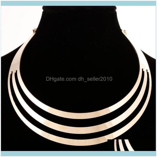 

& pendants jewelrywomen statement necklace charm fashion gold sier choker punk collar jewelry collier femme multilayers necklaces chokers dr, Golden;silver