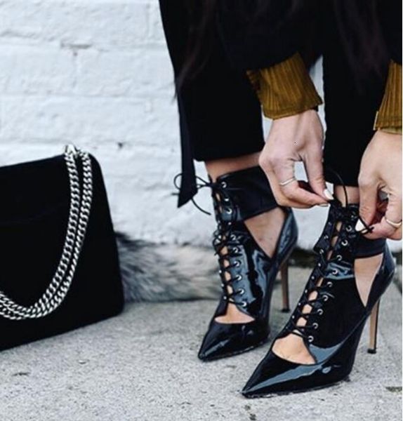 

boots fashion women's rents even leather point black style ladies ankle high heel finger tip bounce dressed in shoes lcnf