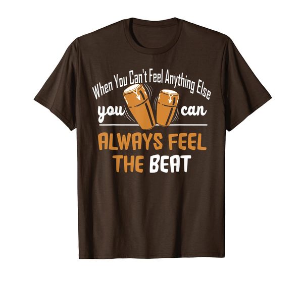 

conga drums shirt feel the beat drum circle music tumbadora, White;black