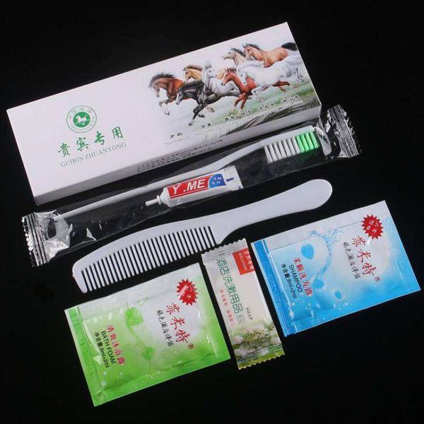 

el suppli disposable toiletri toothbrush toothpaste comb six in one dental set