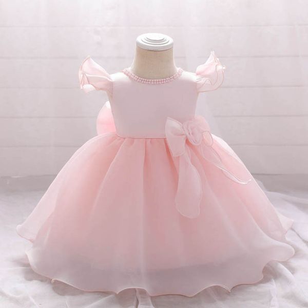 

girls dresses 1st birthday dress for baby girl clothes kids clothing pearl princess pettiskirt formal wear b7246, Red;yellow
