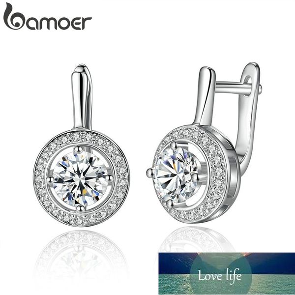 

bamoer new arrival silver color round shape full of love dangle earrings for women fashion jewelry yie106 factory price expert design qualit
