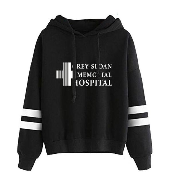 

women's hoodies & sweatshirts sloan memorial hoodie grey's anatomy women sweatershirt 3d printed sweatshirt long sleeve girls clot, Black