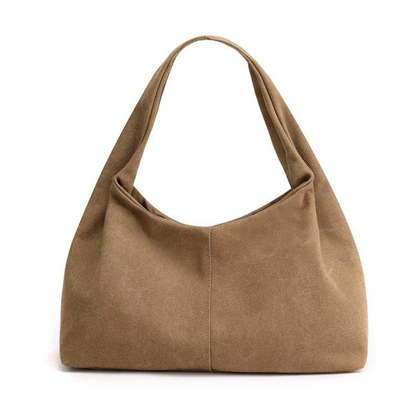 

evening bags ladies canvas shoulder bag 2021 large women's totes hobo handbag with multi pocket for school shopping work and travel