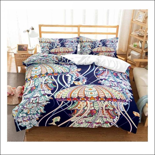 

bedding sets 2021 latest jellyfish 3d printing fashion nordic quilt cover double bed single home bedroom boy girl