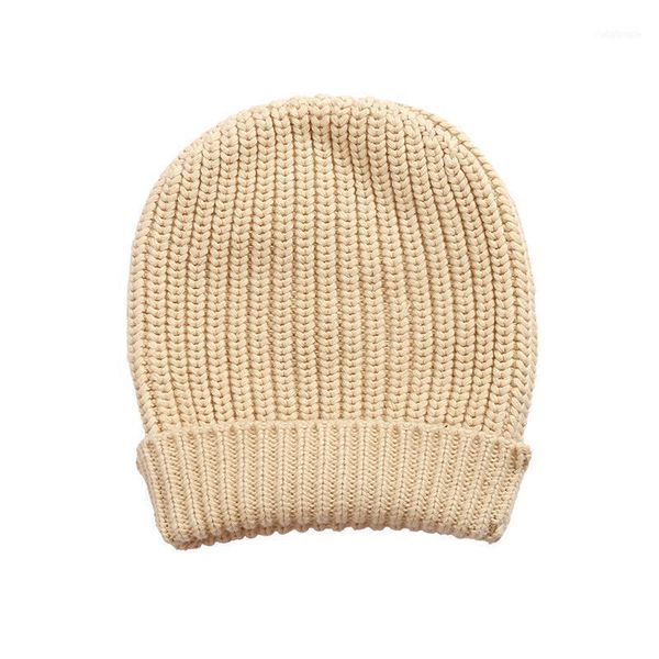 

kaiya angle children thick woolen hat for girls boys child cotton knitted autumn winter baby1, Yellow