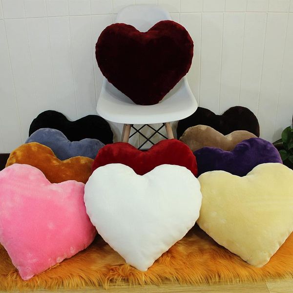 

pillow throw for back cute heart shaped pp cotton filling wool-like fabric backrest christmas gift girlfriend wife