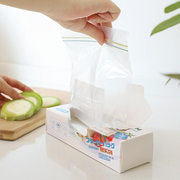 

storage bags reusable fresh-keeping zipper bag ing heating food saran wrap plastic household kitchen accessories