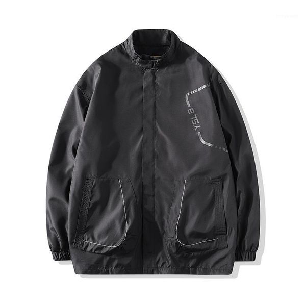 

men's jackets men bomber jacket 2021 mens mulit-pocket cargo steetwear hip hop windbreaker coats outwear, Black;brown