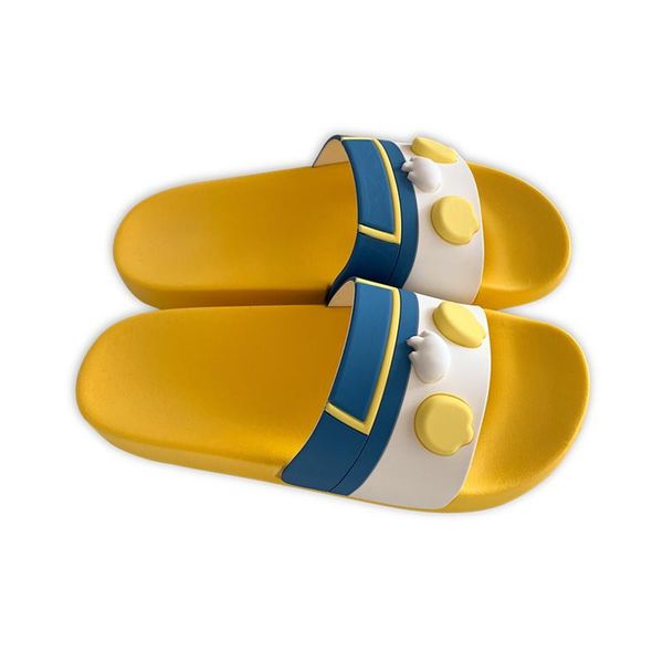 

slippers cute cartoon women's summer korean home non-slip couples color matching flat bottom comfortable can wear large size., Black