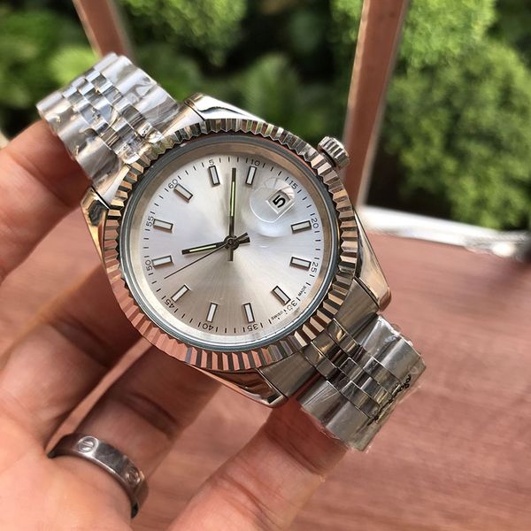 

mens watch couple watches automatic mechanical wristwatch gift 41mm 36mm ladies wristwatches stainless steel strap sapphire mirror waterproo, Slivery;brown