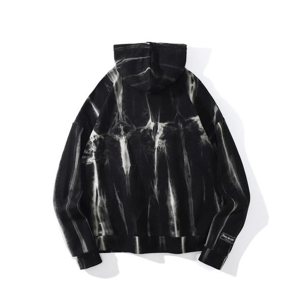 

men's hoodies & sweatshirts eukaaru high street hip hop gradient print sweater fashion sweatshirt retro loose hooded pullover woman ove, Black