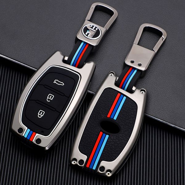 Carro Key FOB Caso Capa Keychain para Hyundai Tucson Creta IX25 I10 I30 I20 Verna Mistra Elantra 2015 2016 2017 2018 Acessórios