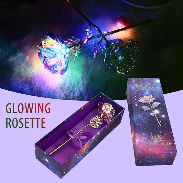 

gift wrap simulated rose romantic luminescence valentine 24k color gold