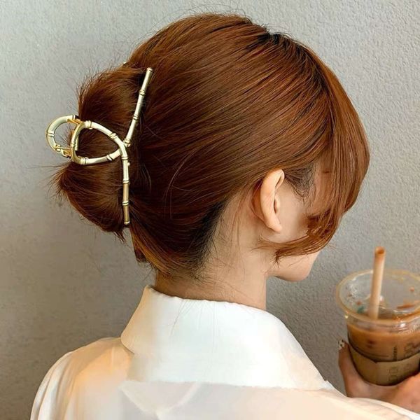 

hbp fashion korean elegant temperament shark back of the head grip french clip headdress large hair catcher, Silver