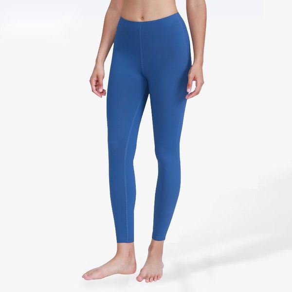 

yoga outfits cross border european and american nude pants elastic tight capris quick drying leisure sports pure color fitness, White;red