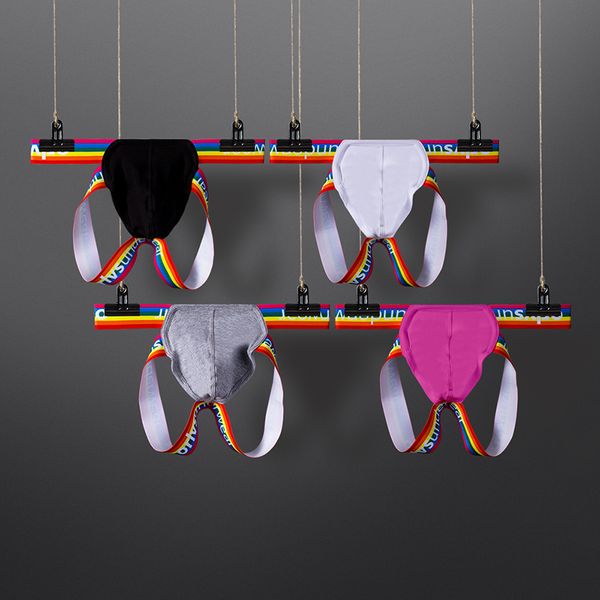 Mens G-strings Orlvs Мужская низкая талия Хлопок дышащее нижнее белье Rainbow Thongs Оптовик магазин бесплатный DHL FedEx OR505