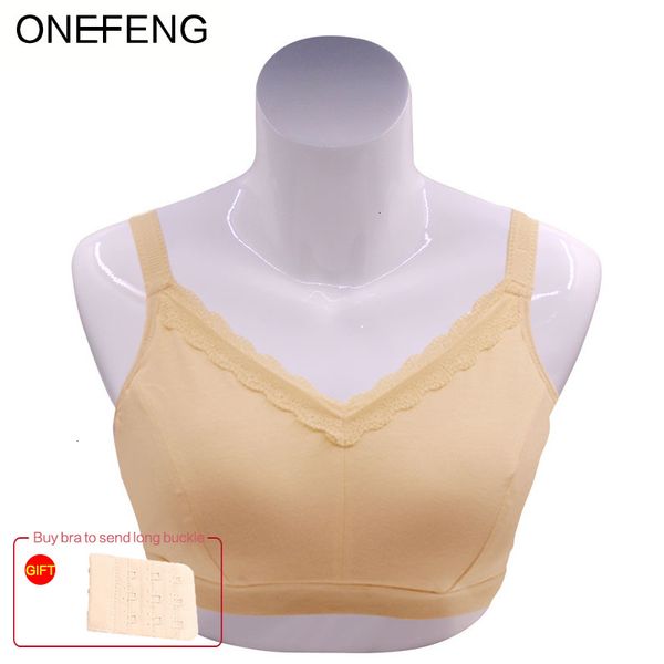 

onefeng 6052 lace underwear mastectomy bra with pockets for artificial breast prosthesis woman without steel ring y19070201, Red;black