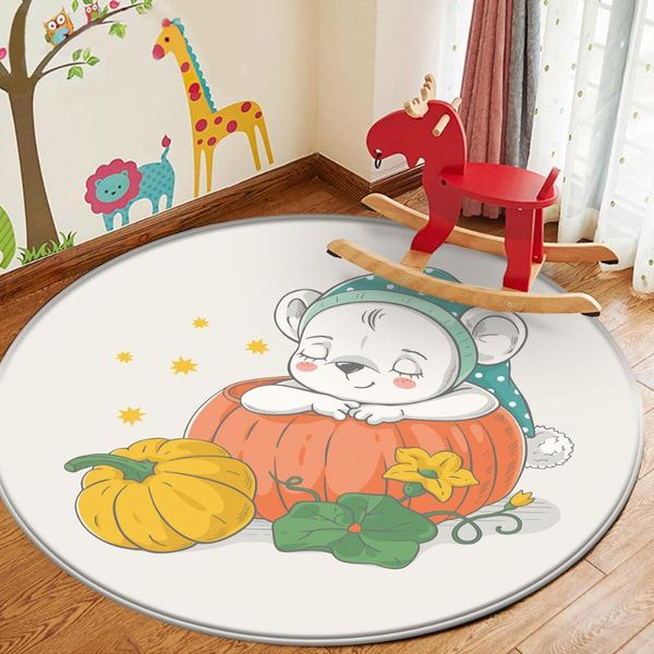 

carpets real good quality rug children's flannel carpet cute bear pumpkin pattern for baby play round the room in