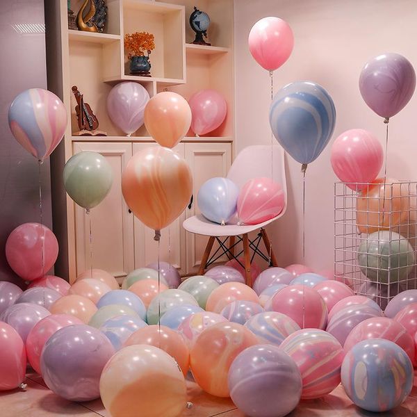 

party decoration macaron balloon floating baby wedding one year old children's day birthday scene