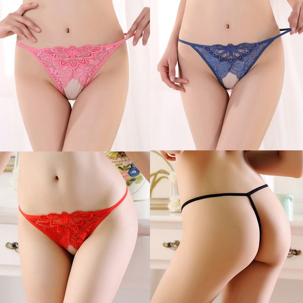 

esibibi fun underwear t-pants open lace t203, Black;white