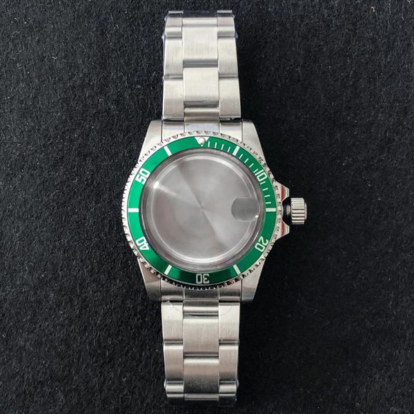 

wristwatches watch accessories 39.5mm stainless steel case, aluminum bezel, acrylic glass, suitable for japanese nh35 movement p3, Slivery;brown