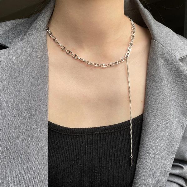 

chains s925 sterling silver european and american hip hop women's pig nose necklace