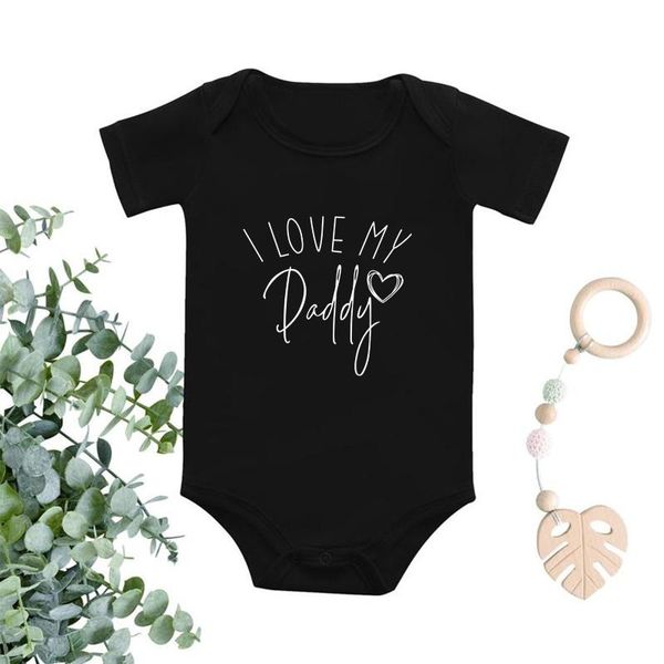 

rompers i love my daddy born babay bodysuits 100% cotton summer boys girls clothes jumpsuit baby outfits, Blue