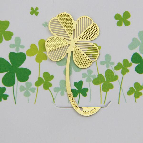 

bookmark 1pcs four-leaf clover reading metal clip gift book mark for kids