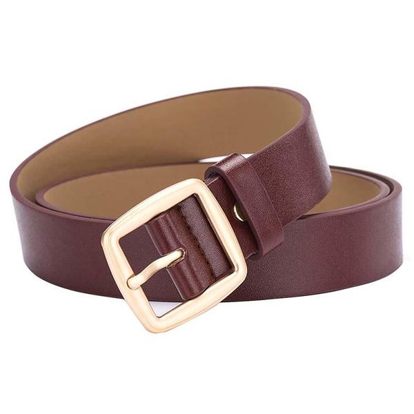 

belts vintage belt three-color faux leather wear-resistant metal buckle waistband, Black;brown