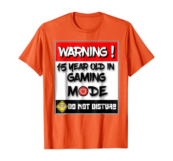 

funny 15th birthday t shirt for boys 15 year old teen gamers, White;black