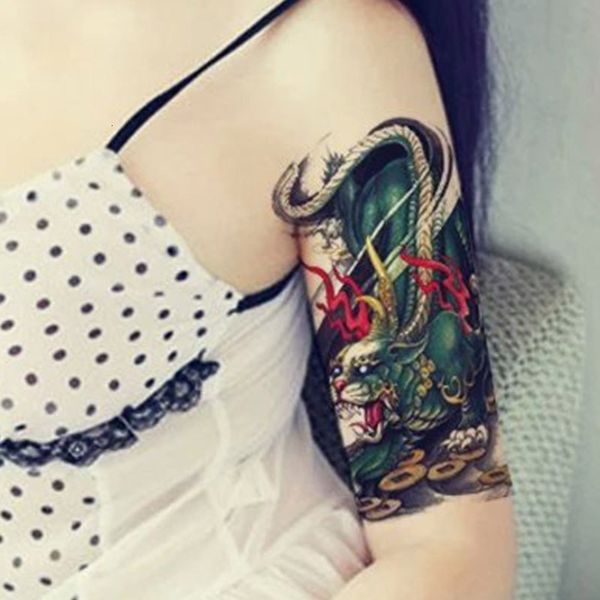 

flower arm tattoo paste men and women waterproof simulation painless art man