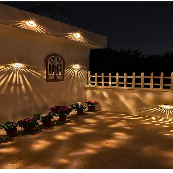 

solar lamps warm light stair lights ip55 led garden lighting for gardens/courtyard villas/balconies/patio/fence/yard/pathway