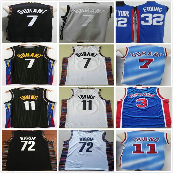 

retro vintage classic drazen 3 petrovic julius 32 erving 72 biggie basketball jerseys wholesale kevin 7 durant irving jersey, Black;red