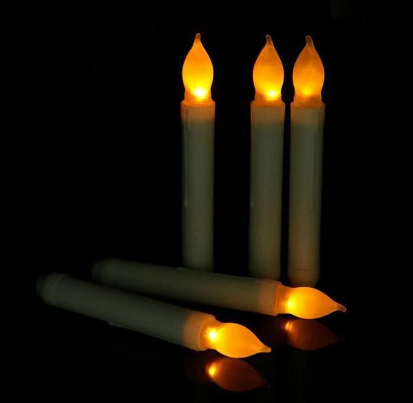 

led light cone candles electronic taper candle battery operated flameless for wedding birthday party decorations wholesale