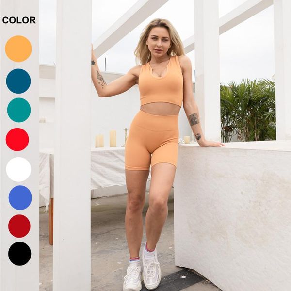 

yoga outfit 2/3 pcs seamless sport set women crop bra shorts long pants workout fitness wear run gym suit female sets