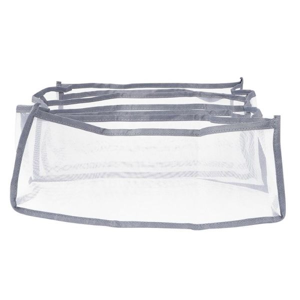 

1pc compartments clothes storage box underwear storage box (blue and grey)