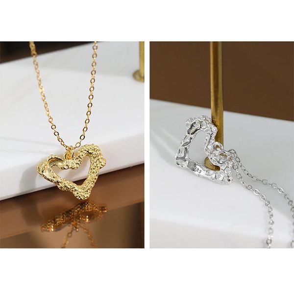 

chains 100% genuine 925 sterling silver couples necklace with hear chain vintage for women lovers party wedding jewelry gift