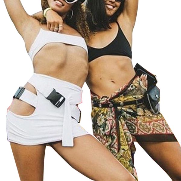 

womens fashion sexyy cutout buckle skirt ladies fashion solid color skirt party club soft and comfortable, Red;black