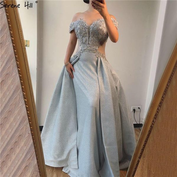 

party dresses dubai silver off shoulder cut-out evening 2021 sleeveless beading sequins gowns la70250, White;black