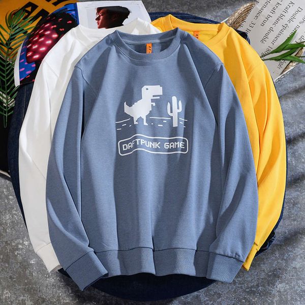 

chaopai high street men's wear autumn and winter 2020 loose print long sleeve versatile casual sweater for boys, Black