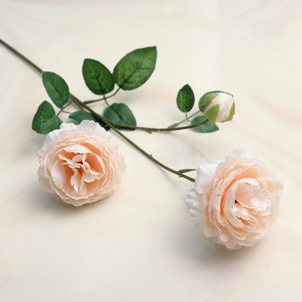 

decorative flowers & wreaths 5pcs simulation 3 heads peony silk flower bouquets wedding scene decoration props fake roses branch home